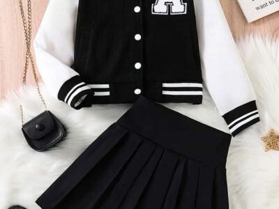 2-u-1 Preppy set odjeće za proljeće/jesen