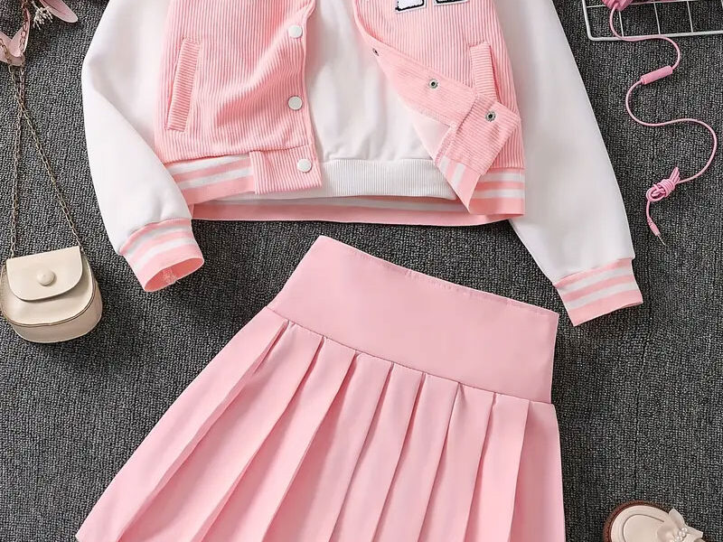 2-u-1 Preppy set odjeće za proljeće/jesen