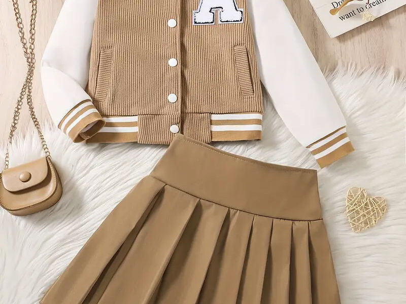 2-u-1 Preppy set odjeće za proljeće/jesen